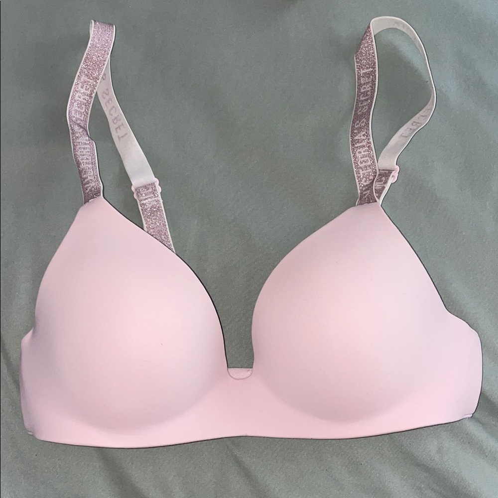 Victoria's Secret Light Pink Bra with Glitter Straps